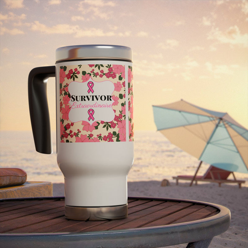 Survivor Extraordinaire Stainless Steel Travel Mug with Handle, 14oz