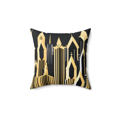 Abstract Skyscraper Spun Polyester Square Pillow