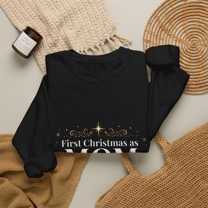 First Christmas as Mom Crewneck Sweatshirt | New Mom Christmas Gift