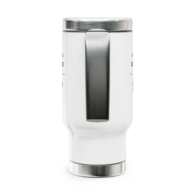 Only the Best Dads Get Promoted to Grandpa Travel Mug with Handle 14oz - Grandpa Gift