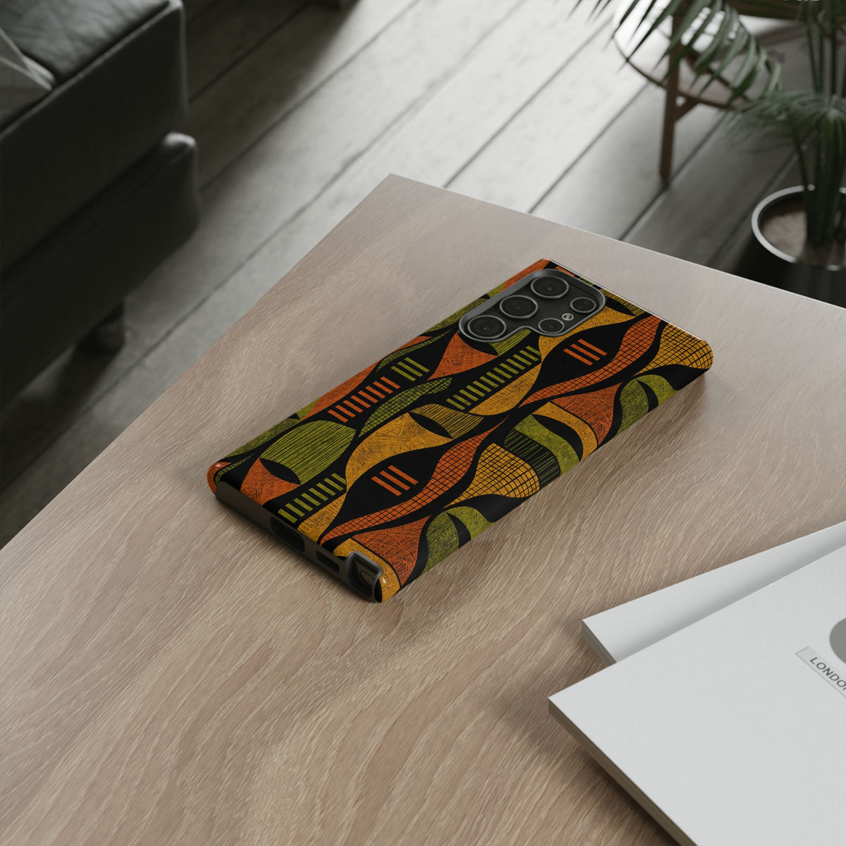 Geometric African-Inspired Tough Phone Case