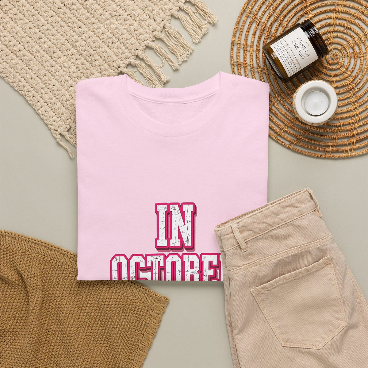 Breast Cancer Awareness Tee — "In October We Wear Pink" Pink T-Shirt