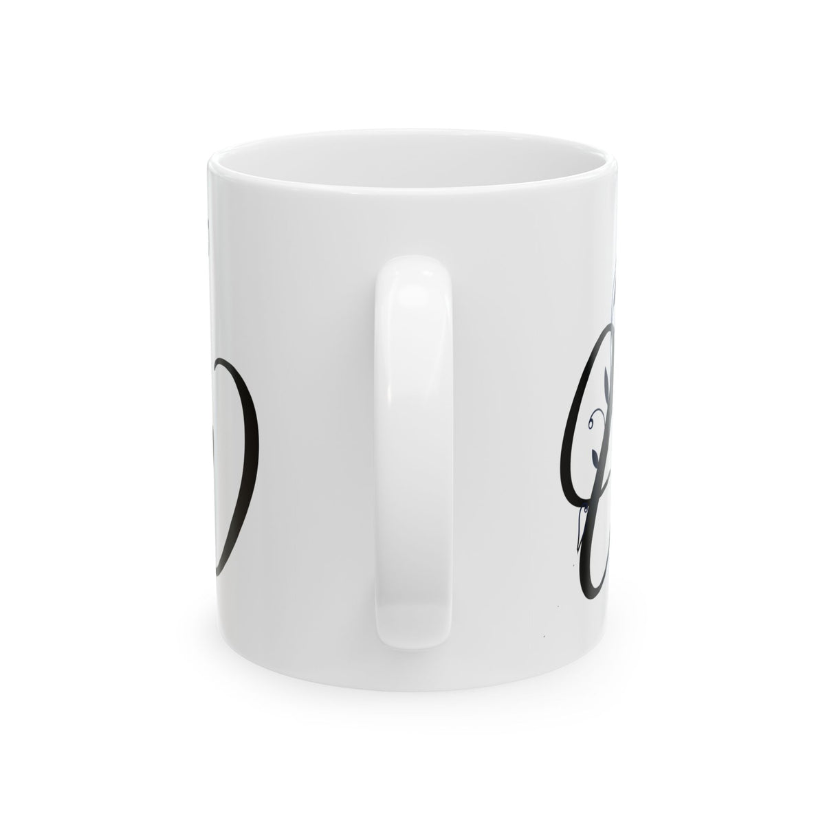 Letter "W" Decorative Monogram Design Coffee Mug