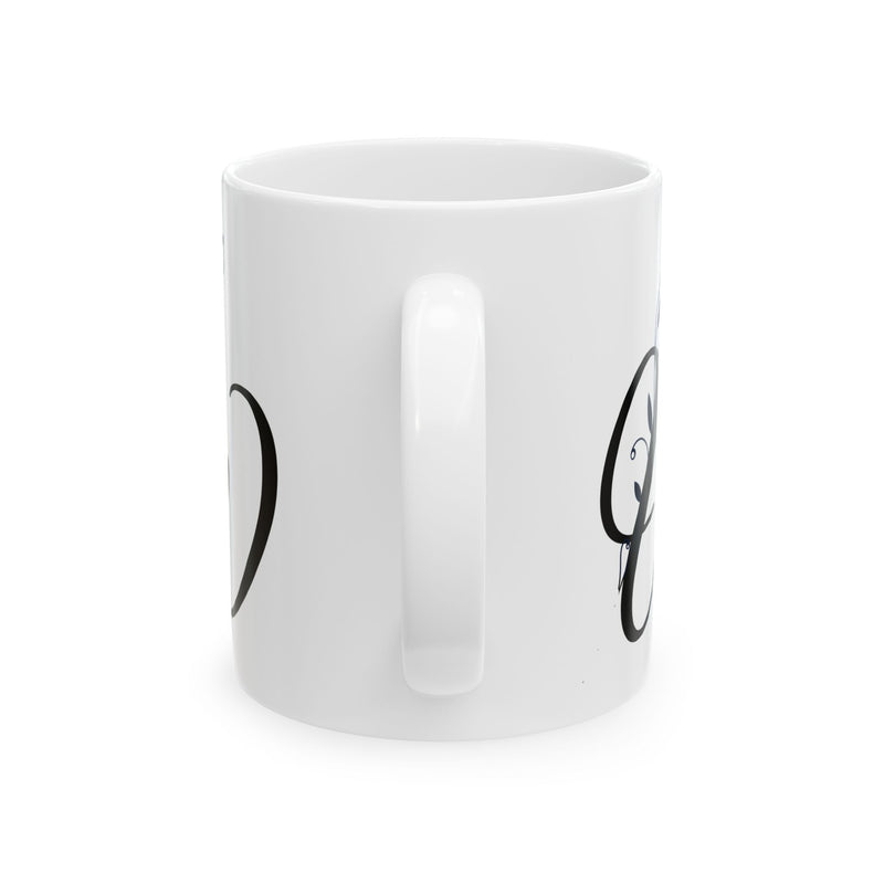 Letter "W" Decorative Monogram Design Coffee Mug