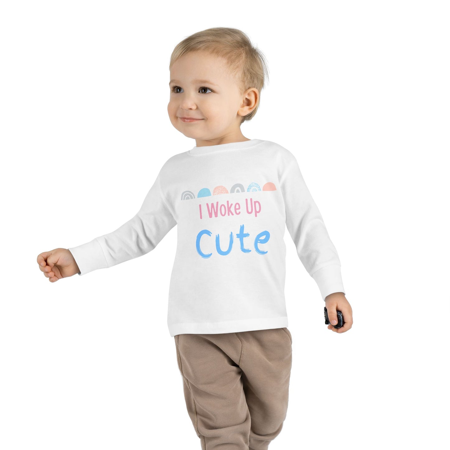 I Woke Up Cute Toddler Long Sleeve Tee