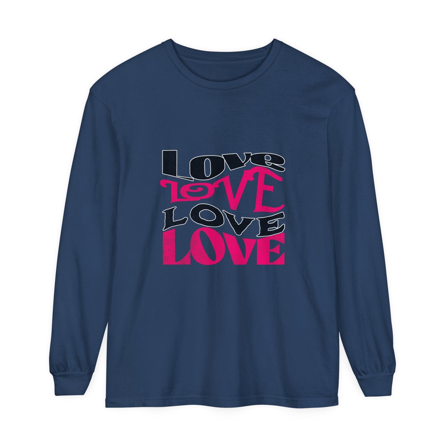 Love Typography - Romantic Long Sleeve T-Shirt
