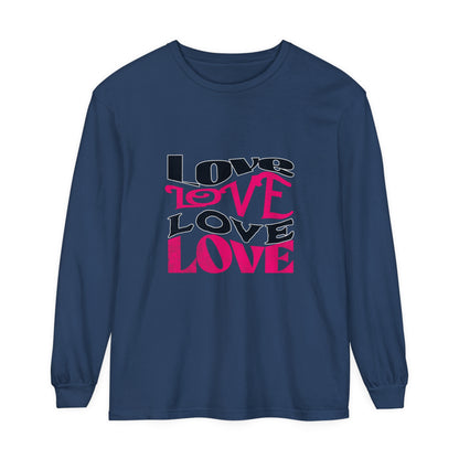 Love Typography - Romantic Long Sleeve T-Shirt
