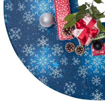 Magical Holiday Snowflake Christmas Tree Skirt