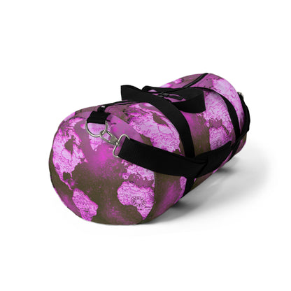 Mauve World Map Duffel Bag