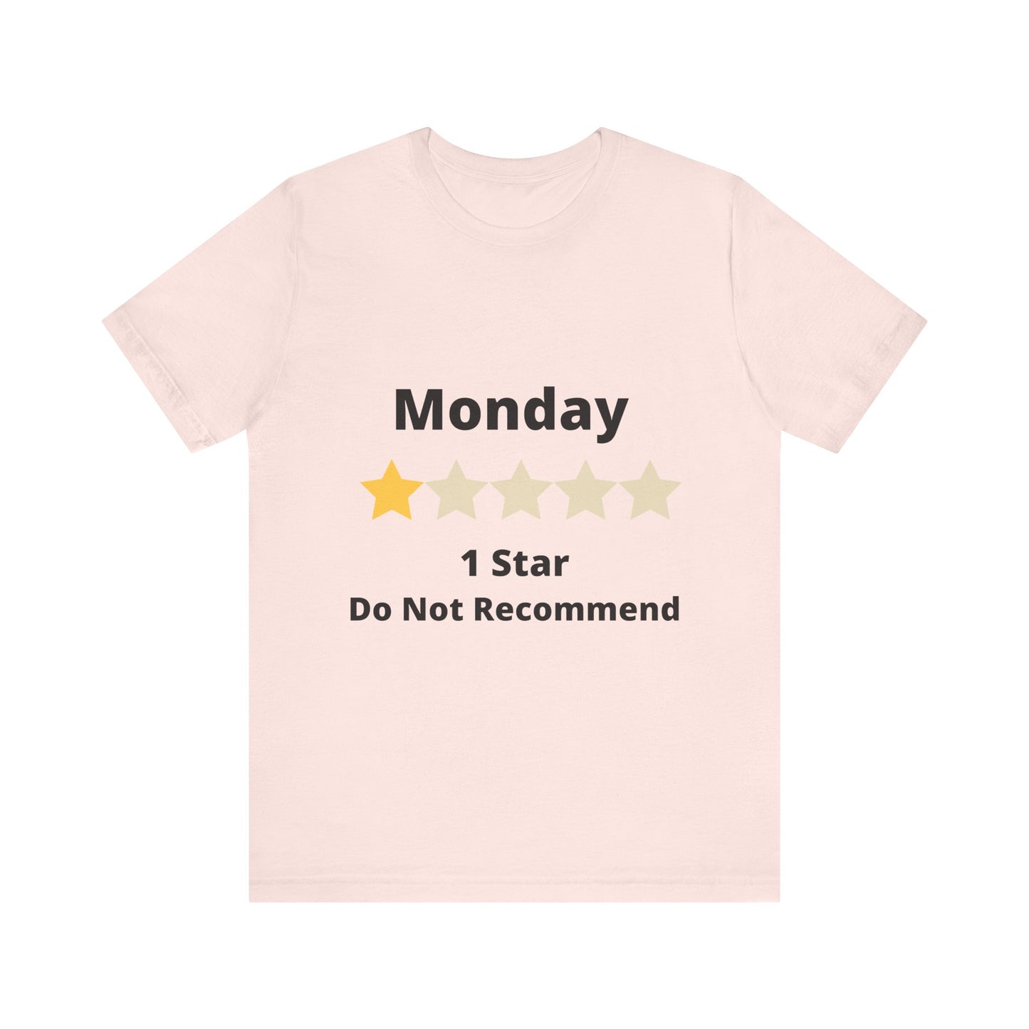 Funny Monday 1 Star Rating - Unisex Jersey Short Sleeve Tee