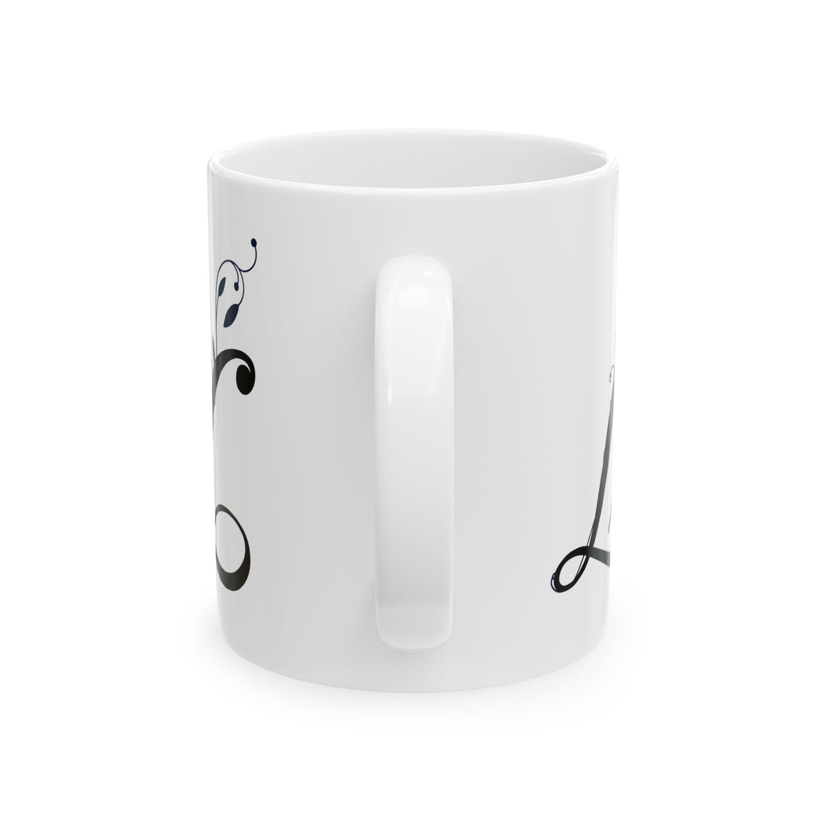 Letter "L" Decorative Monogram Design Coffee Mug