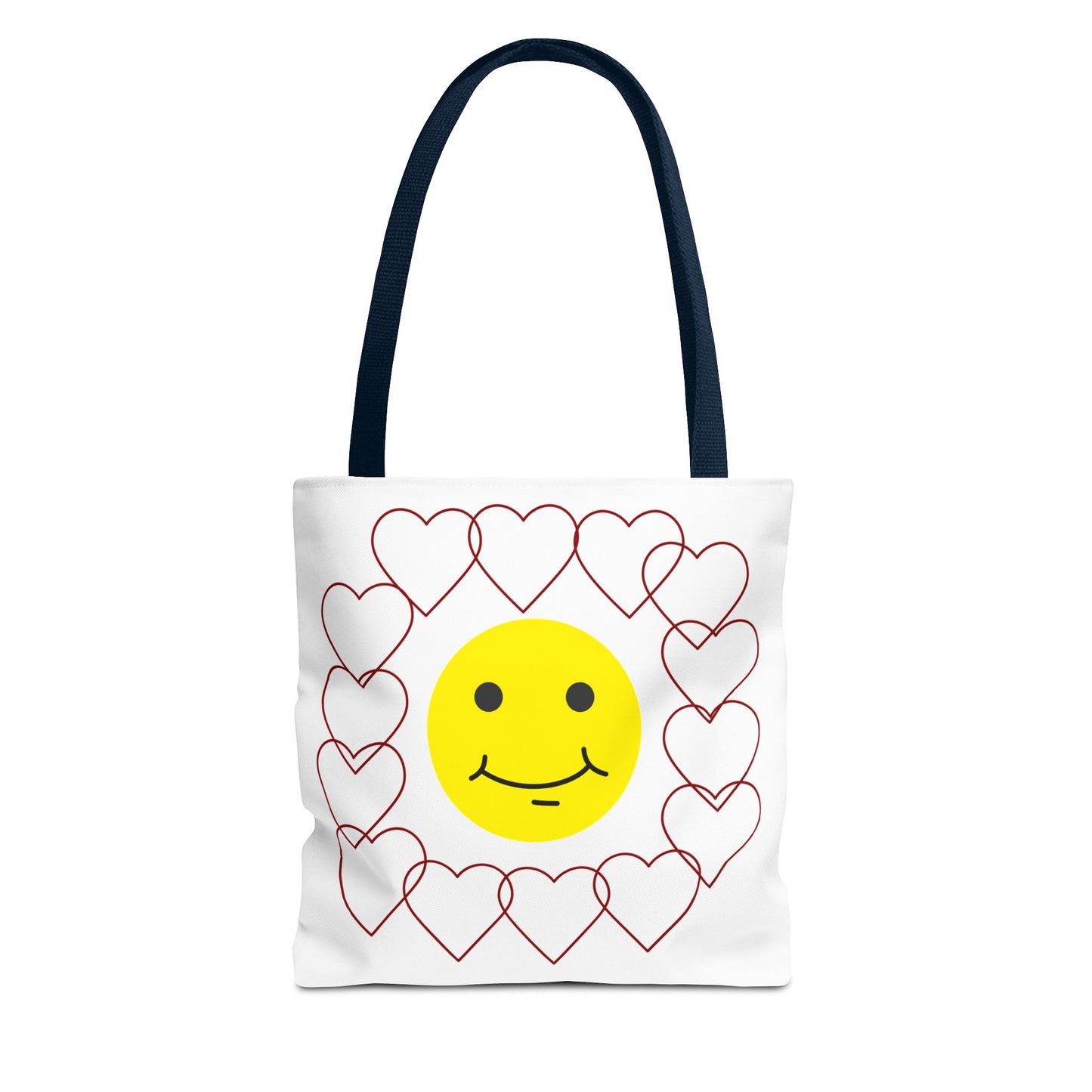 Smiley Face Heart Tote Bag