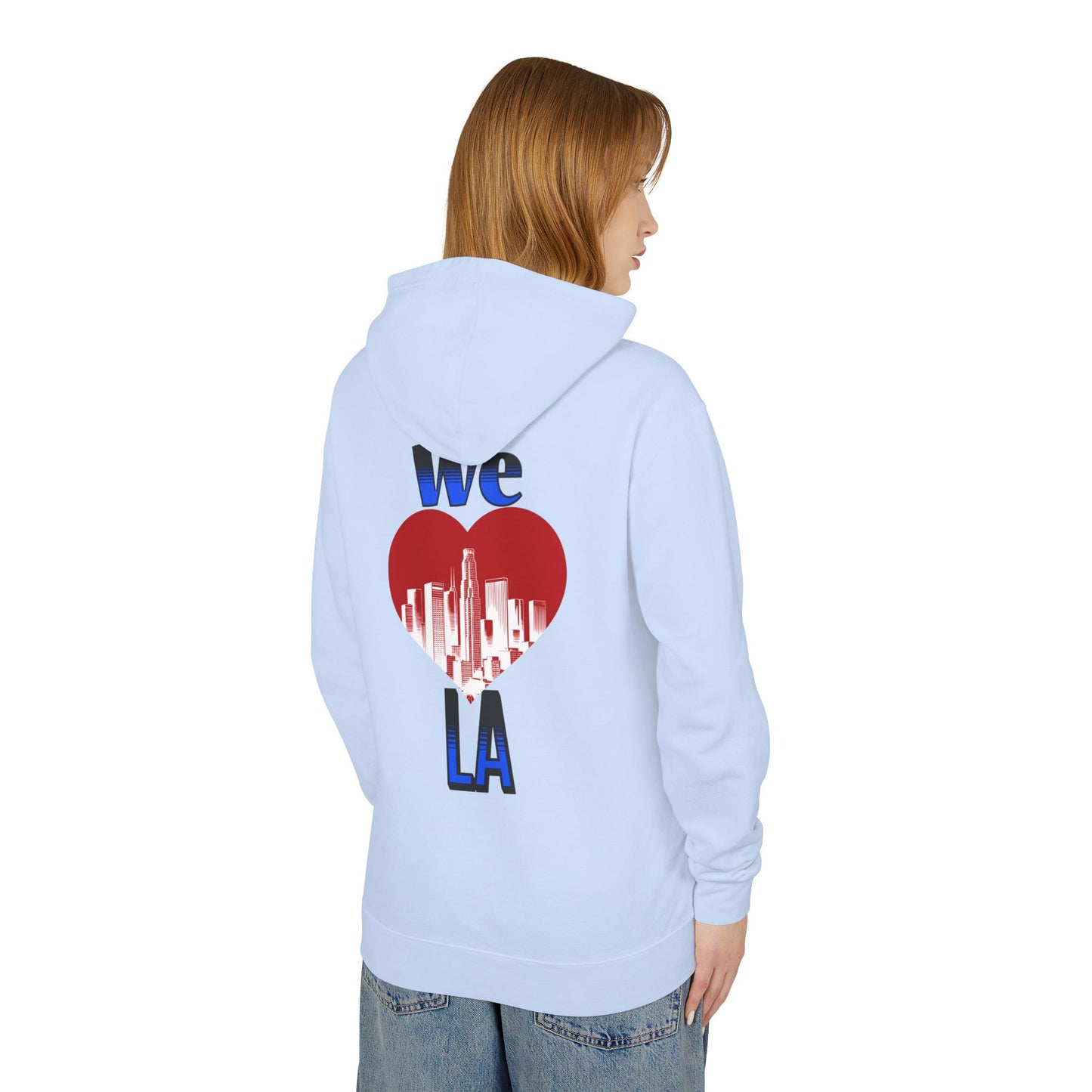 We Love LA Unisex Lightweight Hooded Sweatshirt