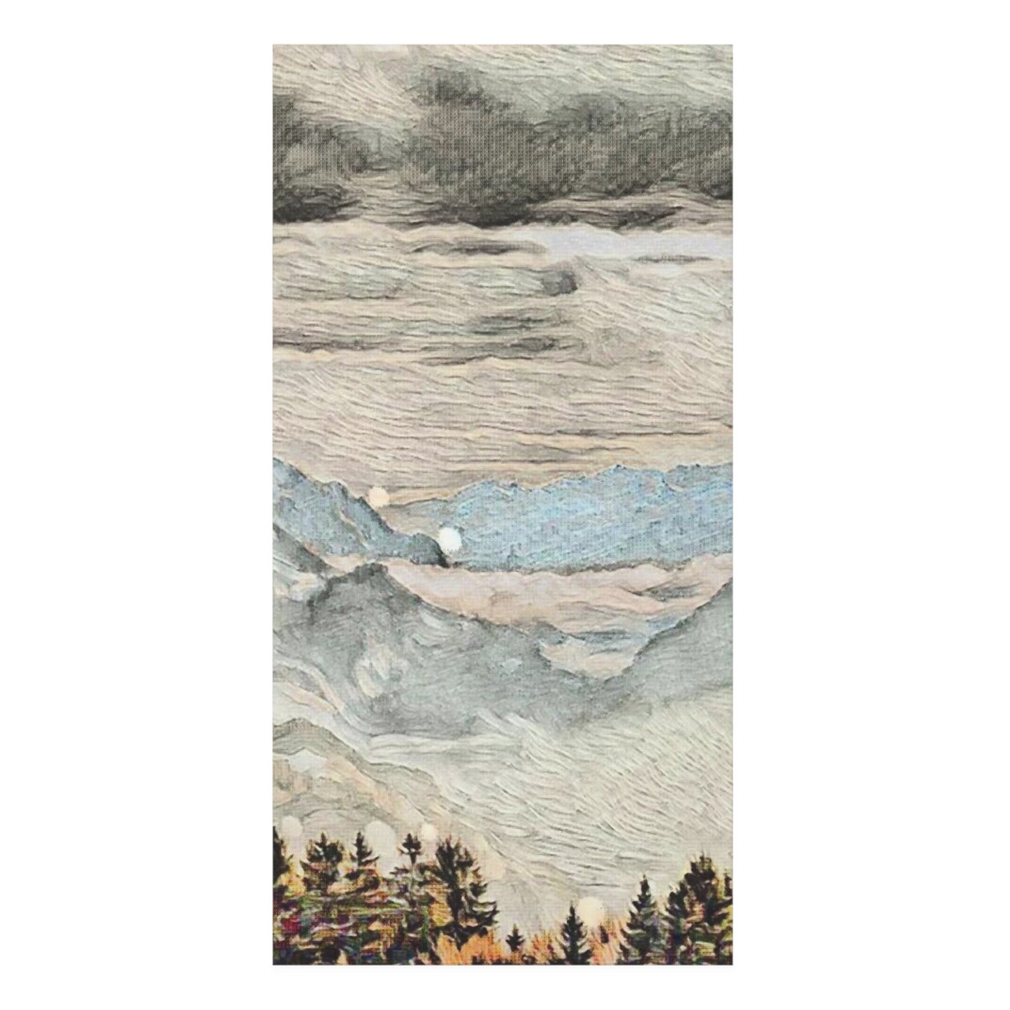 Misty Forest Mountains Premium Towel