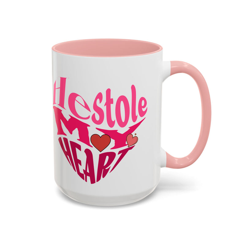 He Stole My Heart - Romantic Accent Coffee Mug (11, 15oz)