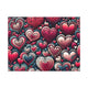 Decorative Heart Pattern Canvas Stretched, 0.75"