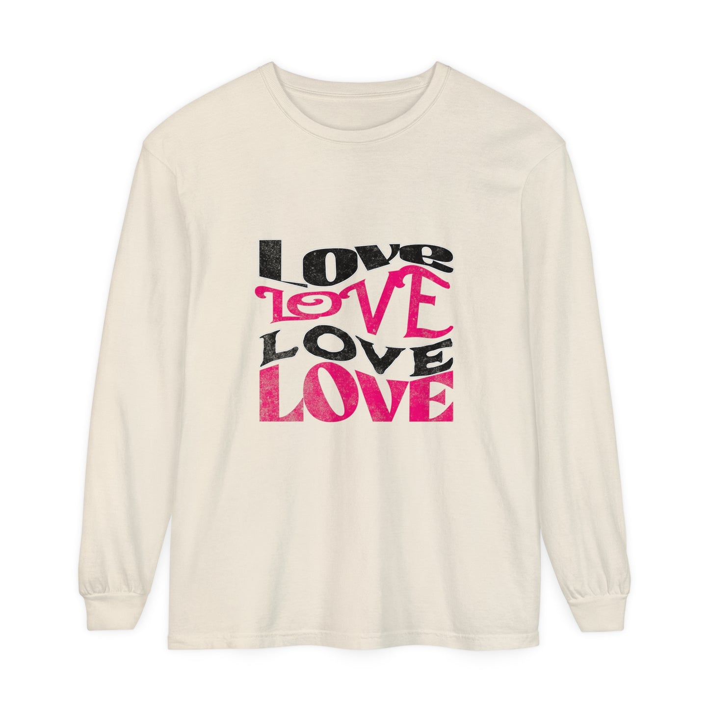 Love Typography - Romantic Long Sleeve T-Shirt