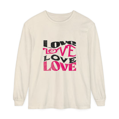 Love Typography - Romantic Long Sleeve T-Shirt
