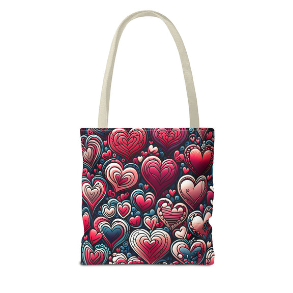 Decorative Heart Pattern - Romantic Tote Bag
