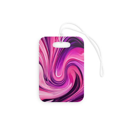 Marble Pink and Purple Swirl Luggage Tags