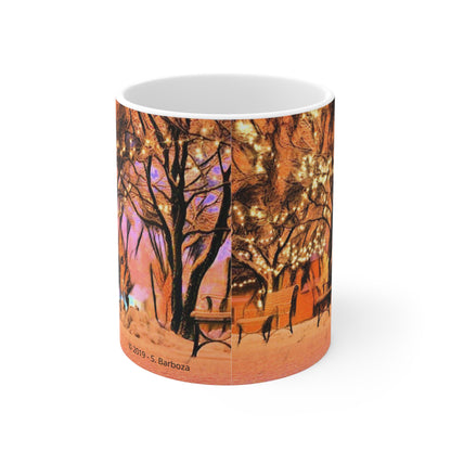 Snowy Winter Scene Mug 11oz