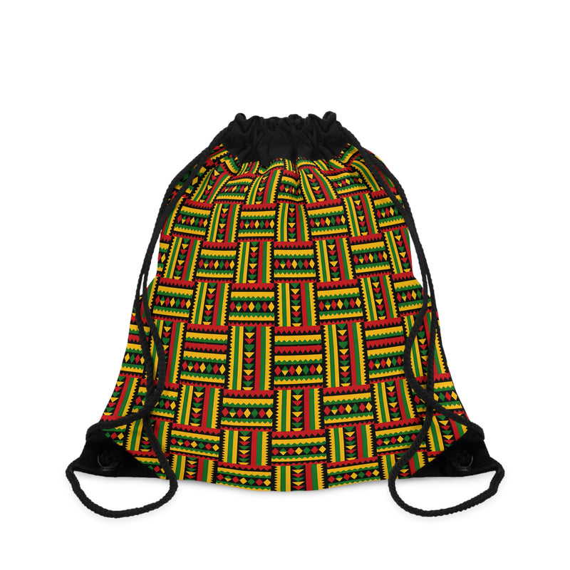 Kente Pattern Drawstring Bag