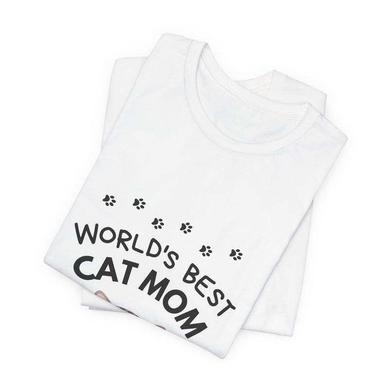 World's Best Cat Mom T-Shirt - Cute Cat Lover Gift
