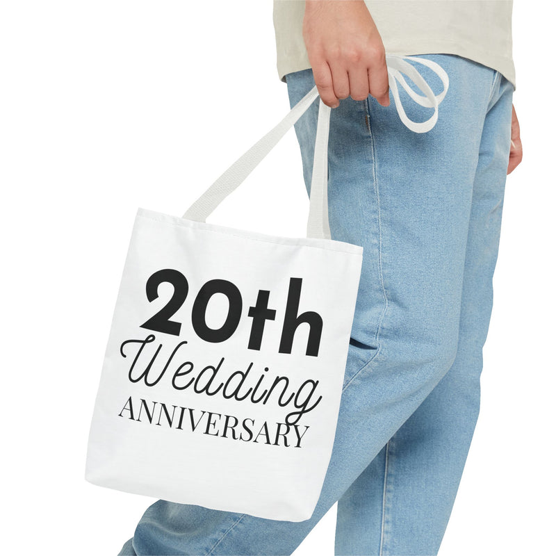 20th Wedding Anniversary Tote Bag - Anniversary Gift for Couples