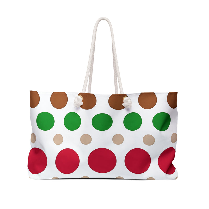 Colorful Polka Dot Weekender Bag
