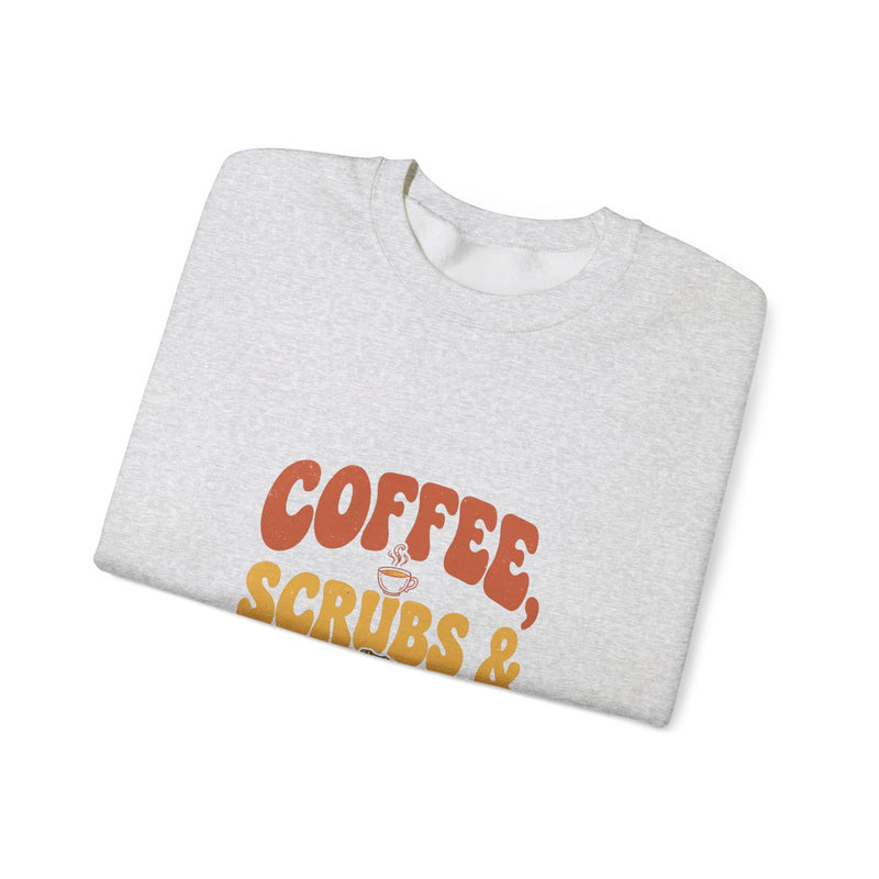 Coffee Scrubs and Rubber Gloves Sweatshirt — Funny Nurse Coffee Crewneck