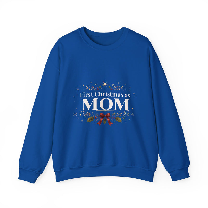First Christmas as Mom Crewneck Sweatshirt | New Mom Christmas Gift