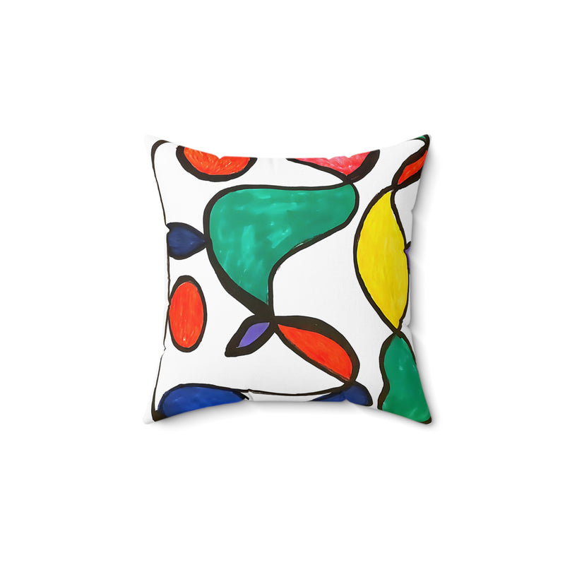 Cirque De Couleur Spun Polyester Square Pillow
