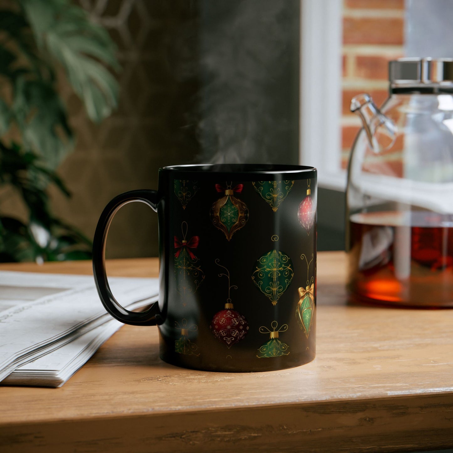 Christmas Ornament Black Mug (11oz, 15oz)