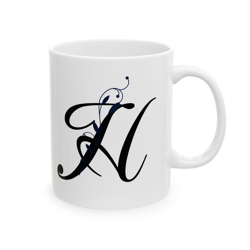 Letter "H" Decorative Monogram Design Coffee Mug
