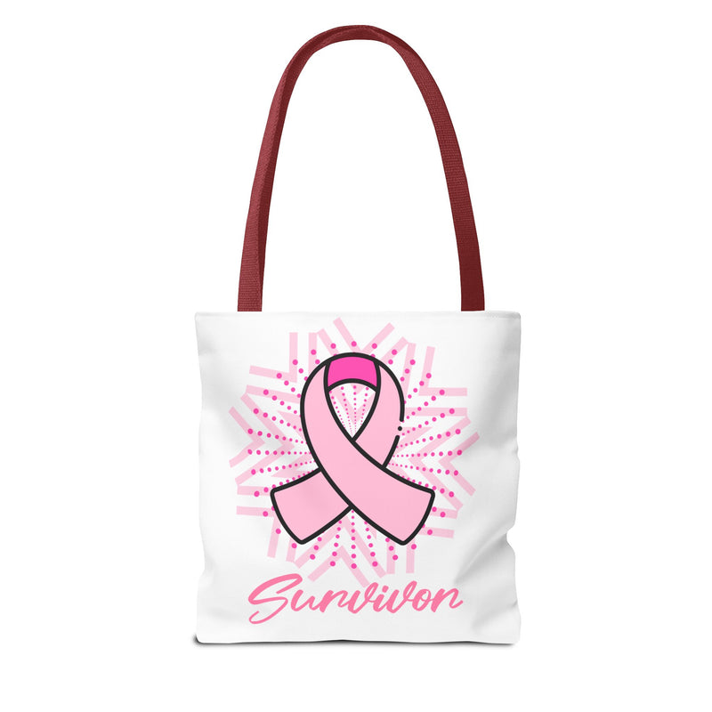 Breast Cancer Survivor Pink Ribbon Tote Bag