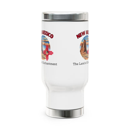 New Mexico Stainless Steel Travel Mug with Handle, 14oz