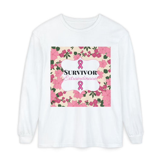 Survivor Extraordinaire - Breast Cancer Survivor Long Sleeve T-Shirt