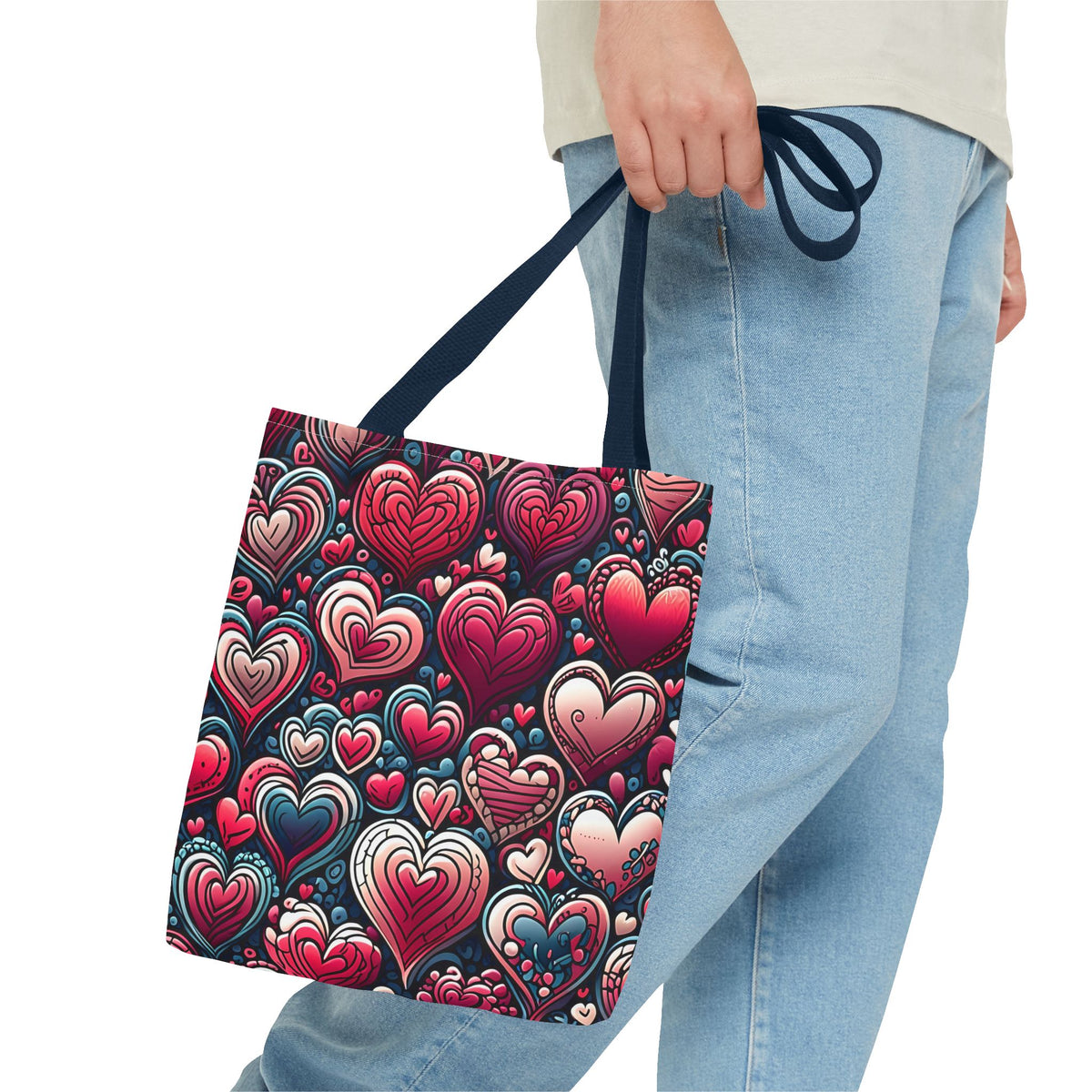 Decorative Heart Pattern - Romantic Tote Bag