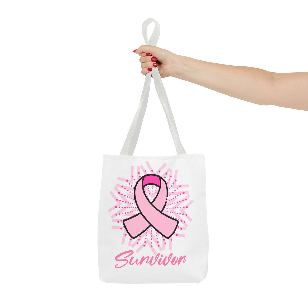 Breast Cancer Survivor Pink Ribbon Tote Bag