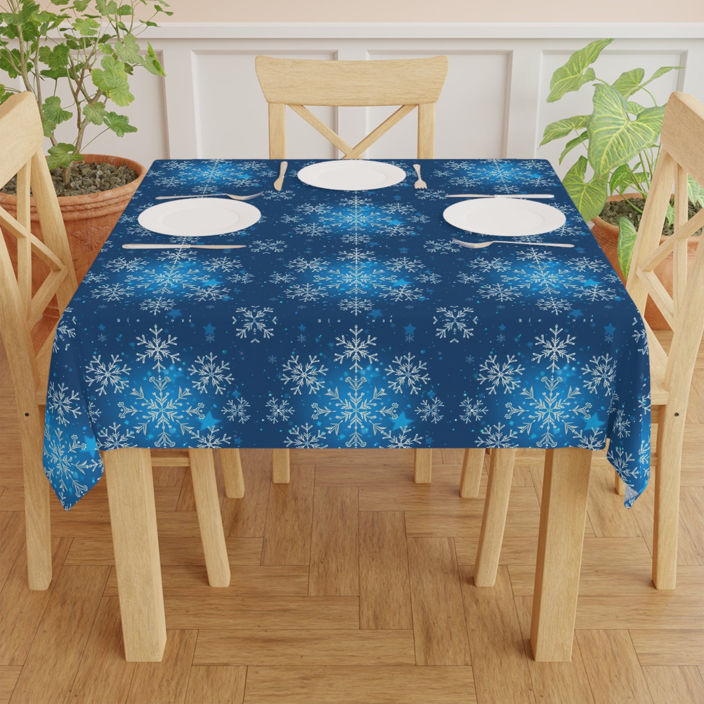 Magical Holiday Snowflake Tablecloth