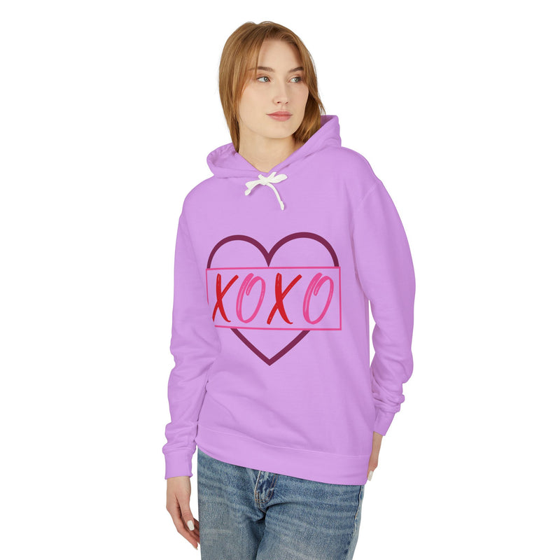 XOXO Romantic Unisex Lightweight Hooded Sweatshirt