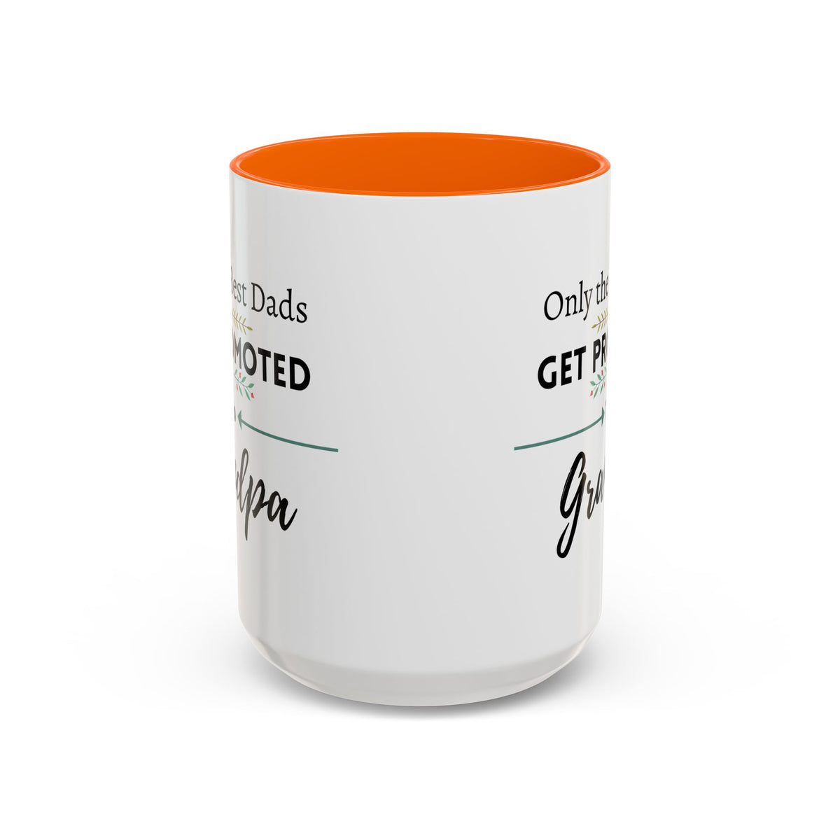 Only the Best Dads Get Promoted to Grandpa Accent Coffee Mug - Grandpa Gift