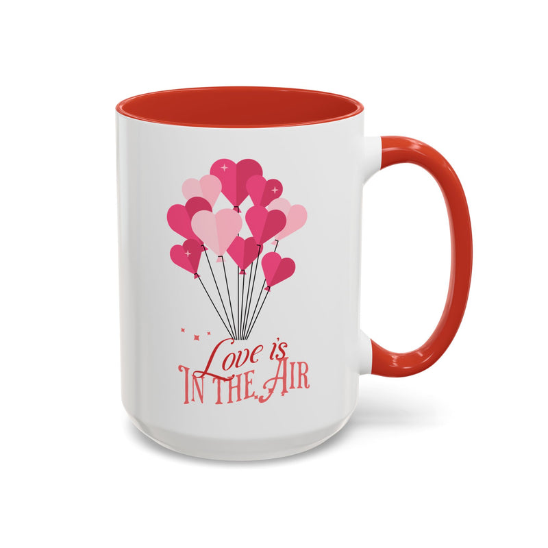 Love is In the Air - Romantic Accent Coffee Mug (11, 15oz)