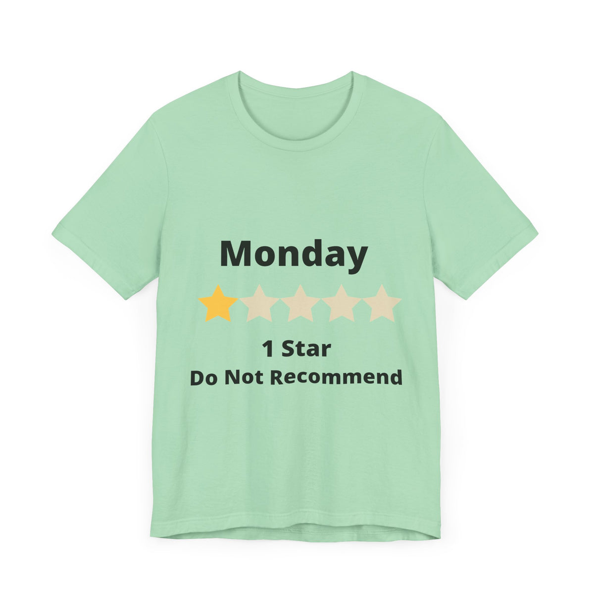 Funny Monday 1 Star Rating - Unisex Jersey Short Sleeve Tee