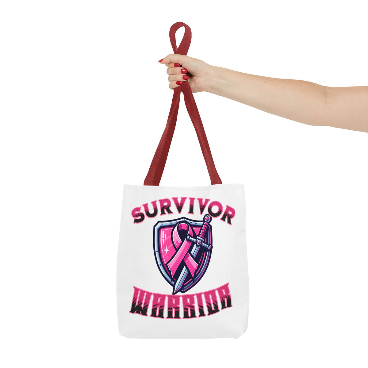 Survivor Warrior - Breast Cancer Survivor Pink Ribbon Tote Bag