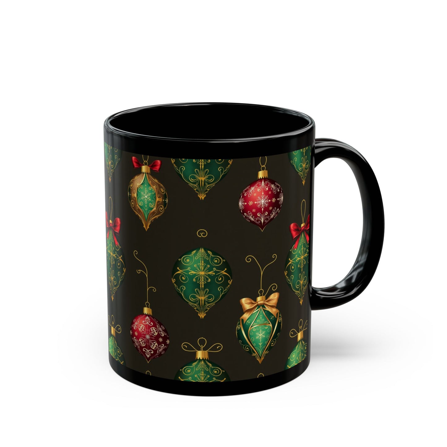 Christmas Ornament Black Mug (11oz, 15oz)