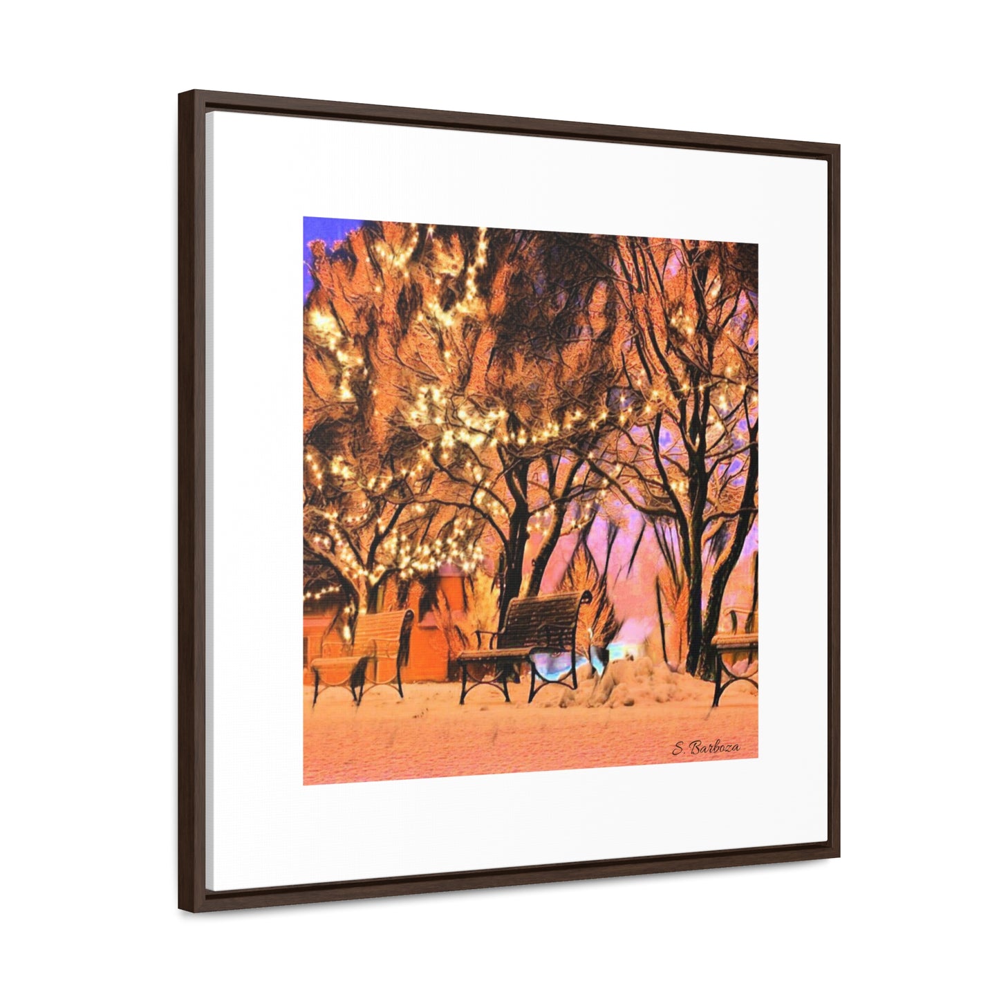 Snowy Winter Scene Gallery Wrap Canvas