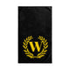 Elegant letter "W" Gold Laurel Monogram Hand Towel
