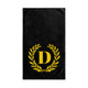 Elegant letter "D" Gold Laurel Monogram Hand Towel