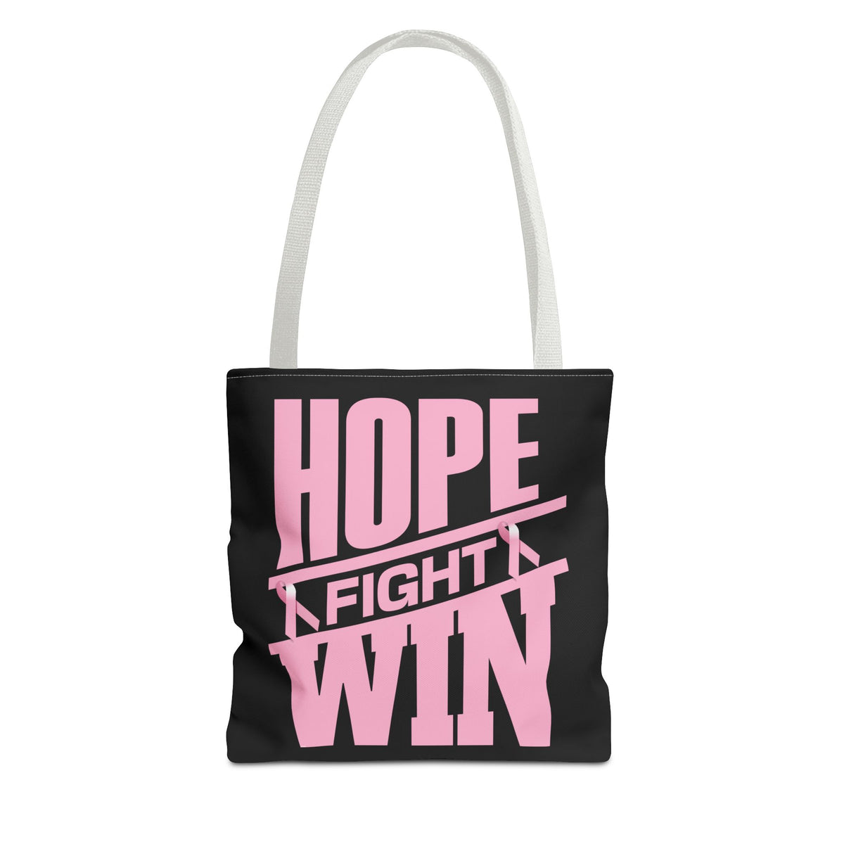 Hope, Fight, Win - Breast Cancer Survivor Tote Bag
